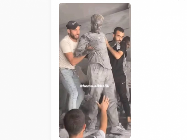 الصورة متداولة منذ أيلول الماضي من غزة، وليست لتحرير سجين من سجن صيدنايا في سوريا مؤخرًا